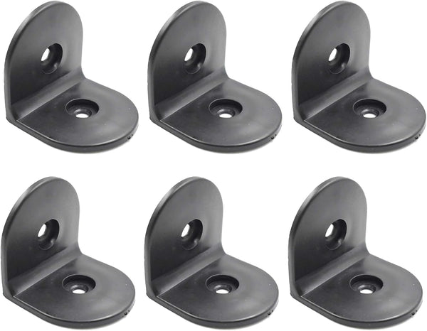 LC LICTOP 2 Inch Plastic L Corner Bracket, 6Pcs Black Right Angle