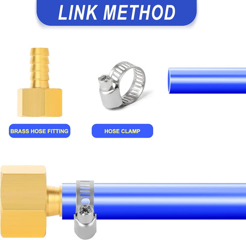 TAILONZ PNEUMATIC 1/4 Inch Barb x 1/4 Inch NPT Brass Female Hose Fitting Connector (Pack of 10)