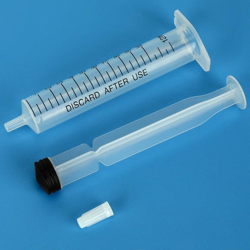 24 Pack 12ml/cc Plastic Syringe with Tip Cap, Small Sterile Syringe for Scientific Labs, Measuring, Watering