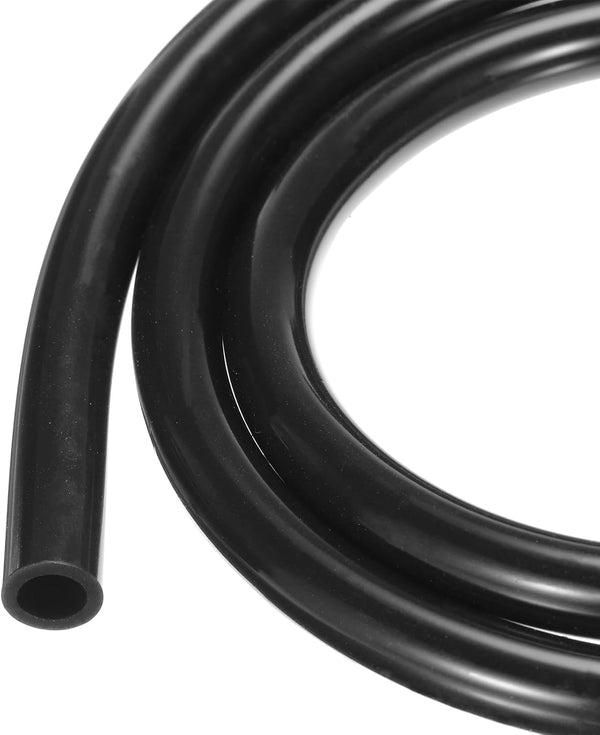 5m Black Silicone Tubing, 6.4mm(1/4") ID x 9.5mm(3/8") OD Pure Industrial Plastic Hoses for Pump