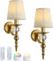 MEYIAENGIE Wireless Lights for Wall Indoor Set of 2, Rechargeable LED Wall Lamps