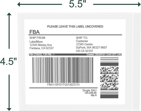 Packing List Pouches 4.5'' x 5.5'', Clear Adhesive Top Loading Packing Slip Envelopes - 100 Bags