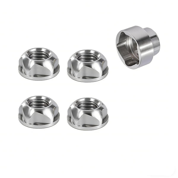 VOSANTU 1/2-13 304 Stainless Steel Anti-Theft Locking Nuts 13TPI Security Hardware Kit for