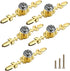 5 Pack Large Diamond Clear Crystal Glass Decorative Knobs with Plate for Kitchen Office Decoration