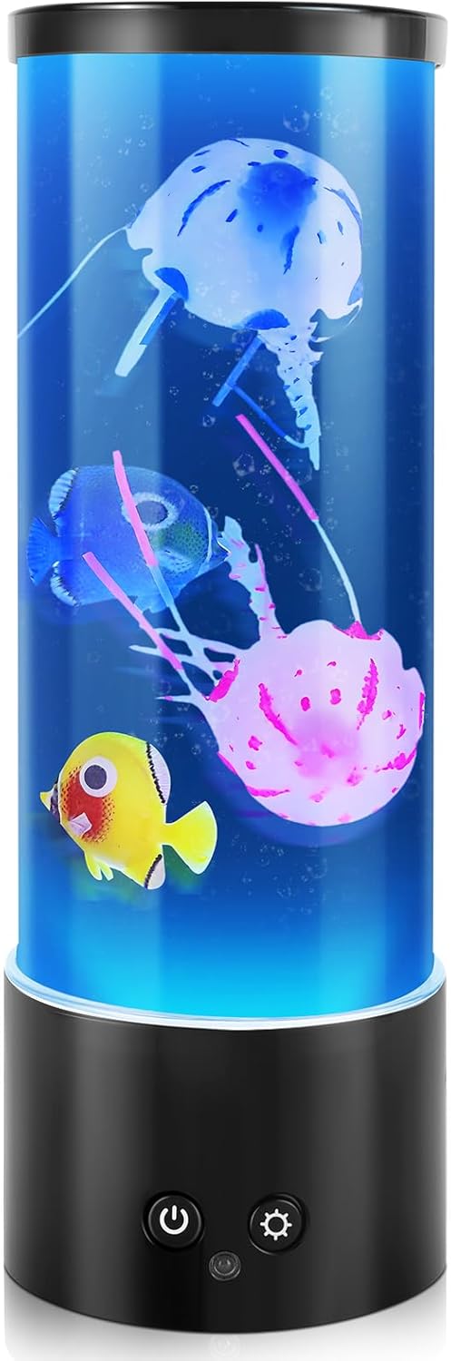 Terigol-X Jellyfish Lamp, Mothers Day Gifts, Table Lamp Jelly Fish Tank for Room