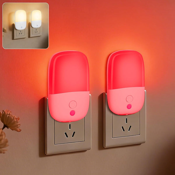 echosari 670nm Red & Warm White Light Night Light for Sleep, 2