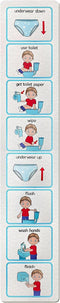 Flylin Potty Training Visual Schedule, Toilet Training Chart with Adhesive Backing for Toddlers,