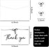 72Pack Set 72Cards, Supplies,46Inch MATJOE Black Bow Thank You Card Includes Black Bow Stickers and White