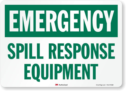 "Emergency Spill Response Equipment" Label by SmartSign, 14" x 10", 3M Reflective Laminated Vinyl