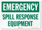 "Emergency Spill Response Equipment" Label by SmartSign, 14" x 10", 3M Reflective Laminated Vinyl