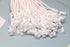 Tupalizy White Cotton Gift Clothing Price Tag String Hanging Rope Snap Lock Pin Loop Fastener Hook Ties for Luggage