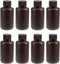 uxcell 100ml/3.4oz Plastic Lab Chemical Reagent Bottle, Small Mouth Sealing Liquid Storage Container, Brown, 8pcs