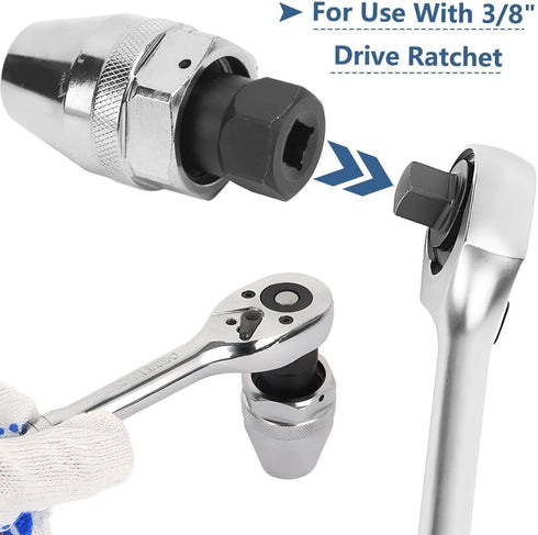 Damaged Bolt and Stud Extractor Tool, 3/8" Drive Broken Stud Remover for 1/4" to 1/2" Rounded Studs