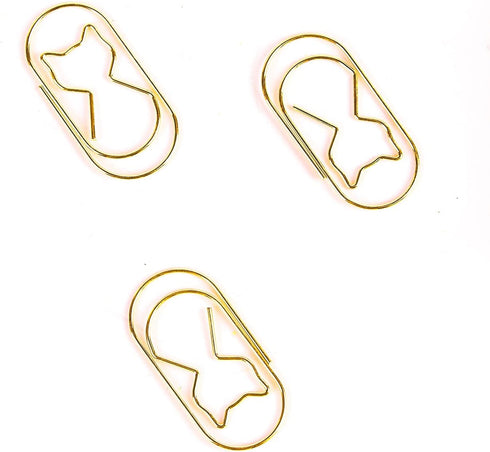 Gold Large Paper Clips, Jumbo Wide Cat 2 Inch, 20 Pcs, Fat Rustproof Smooth Wire Clips for School Office
