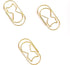 Gold Large Paper Clips, Jumbo Wide Cat 2 Inch, 20 Pcs, Fat Rustproof Smooth Wire Clips for School Office