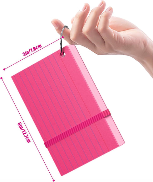 YIZUUN 3x5, 200 3x5 Colored Index Cards Flash Cards with Ring, PCS, Ruled Note Cards, Flash Cards for Studying, Note