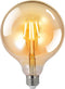 LED Bulbs 60 Watt Equivalent, 2 Pack, 6W G125 LED Globe Bulbs, Antique Vintage Amber, E26 Standard Base