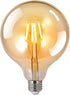 LED Bulbs 60 Watt Equivalent, 2 Pack, 6W G125 LED Globe Bulbs, Antique Vintage Amber, E26 Standard Base