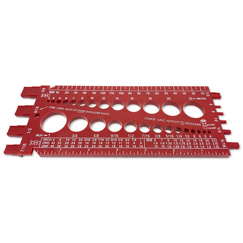 Screw Bolt Nut Thread Measure Gauge Size Checker - Inch Standard & Metric