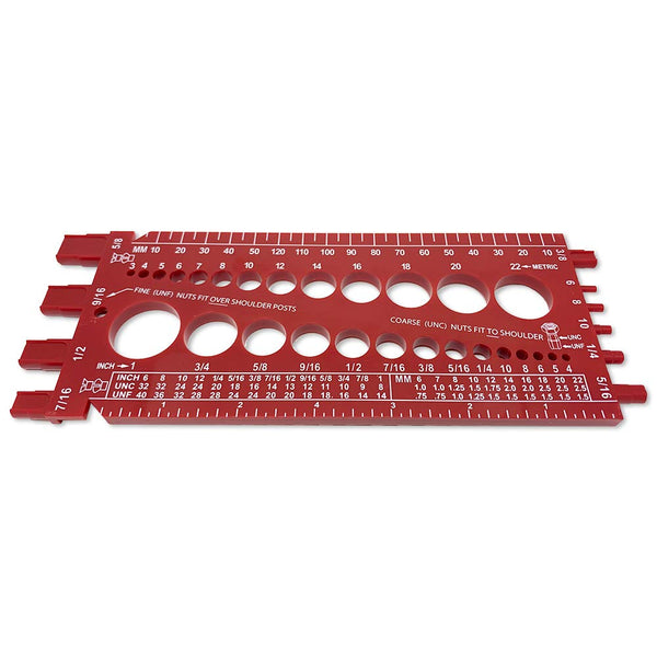 Screw Bolt Nut Thread Measure Gauge Size Checker - Inch Standard & Metric