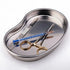 Kidney Shaped Stainless Steel Tray, Safety Rimmed Curved Tray for Dental Lab Instruments Surgical Trays