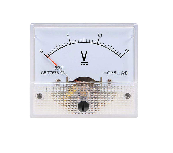 YXQ 0-15V Analog Voltmeter Panel Gauge Meter 85C1-V for Auto Circuit Measurement
