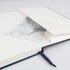 Blank Journal Notebook, Dark Blue, 160 Pages, Medium 8.3x5.7 inches, 100 gsm Thick Paper, Hardcover