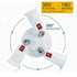 CLWHJ 3 in 1 E26/E27 Splitter Socket Adapter - 360 Degrees Adjustable, Max Watt 180W