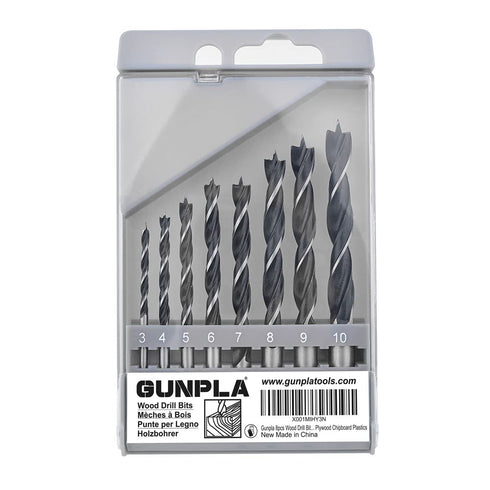 8pcs Wood Drill Bits Set, Carbon Steel Twist Brad Point Drill Bits for Woodworking, Durable Drilling Tools Kit with
