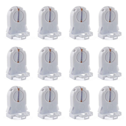 E-outstanding T8 Lamp Holder, 12PCS Non-Shunted Turn Type UL Socket Tombstone Lampholder
