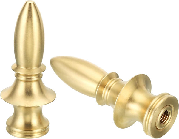 PATIKIL 2.1" Tall Brass Lamp Finials Cap Knob, 2 Set Lamp Screw