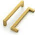 Ravinte 5 Pack 5 Inch Kitchen Square Cabinet Pulls, Brushed Brass Drawer Handles for Kitchen Cabinet Hardware