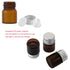 5ml Amber Glass Vials with Screw Caps and Plastic Stoppers, Small Brown Liquid Sample Vial, Leak-Proof Vial, 12PCS