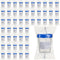 TrelaCo 50 Pieces Specimen Cup with Lid and Label 4oz Disposable Specimen