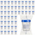 TrelaCo 50 Pieces Specimen Cup with Lid and Label 4oz Disposable Specimen