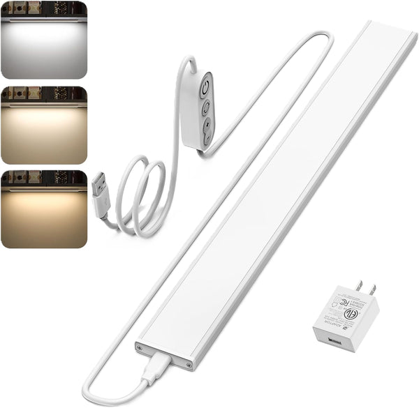 ASOKO Plug-in Under Desk Light, 16Inch LED Workbench Lights with Super Brighten