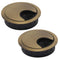SOVNSG 2 Pcs Desk Grommet, 2" Metal Cable Hole Cover, Wire Cord Organizer,