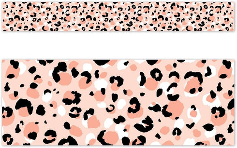 CTP Jungle Friends Blush Leopard EZ Border Bulletin Board Accents for Classroom Decorating (Creative Teaching Press)