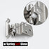 JQK 3/8 Inch Inset Cabinet Door Hinges Satin Nickel, 4 Pack Flush Face Mount Self-Closing Kitchen Cabinet Hardware with
