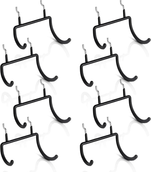 Pegboard Drill Holder - 8Pack Heavy Duty Power Tool Hangers for 1/4" Peg Board, Black Utility Hooks for Garage Workshop