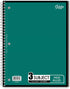 iScholar 3-Subject Wirebound Notebook, 120 Sheets, Wide Ruled, 10.5 x 8-Inches, Cover Color May Vary