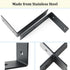 7x4 Inch,Pack 4 Alise Floating Shelf Brackets Heavy Duty L-Shaped Wall Brackets - Black Angle Corner Braces