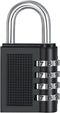 ZHEGE Gym Lock, 4 Digit Combination Padlock for Locker, School, Storage, Black