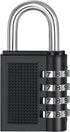 ZHEGE Gym Lock, 4 Digit Combination Padlock for Locker, School, Storage, Black