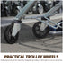 4pcs VALICLUD Replacement Shopping Cart Wheels Rolling Cart Wheel for Grocery Trolley Heavy Duty Caster Easy Climbing