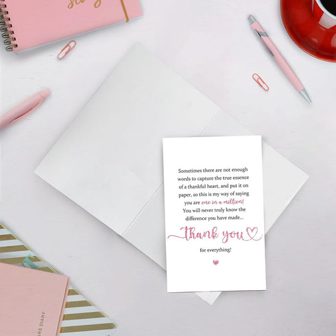 SuperShunhu Heartfelt Thank You Card for Him Her, Gratitude Gift for Teachers Mentors Doctors, Poem Appreciation Card
