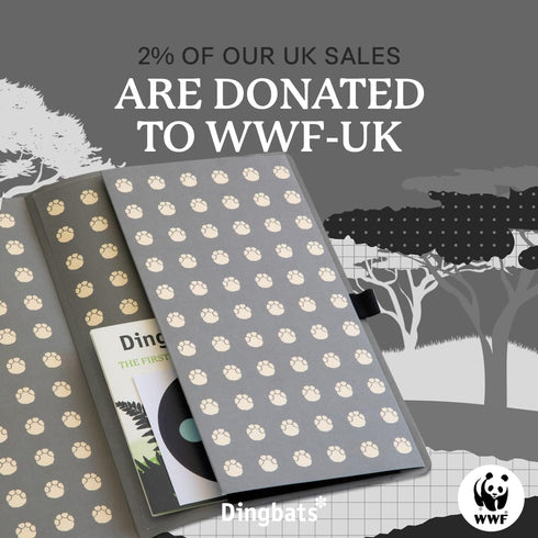 Dingbats A5+ Wildlife Journal, Softcover, Cream 100gsm Ink-Proof Paper, 6 x 8.3 inches, 112 Pages, Grey Elephant