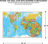 Waypoint Geographic Blue Ocean Series World Wall Map, Laminated Educational Poster, 24” H x 36” W