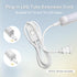 DiCUNO 6.6FT T5 T8 Tube Light Extension Cord with On/Off Switch, US Plug for LED Integrated Fixture, White, Pack of 1