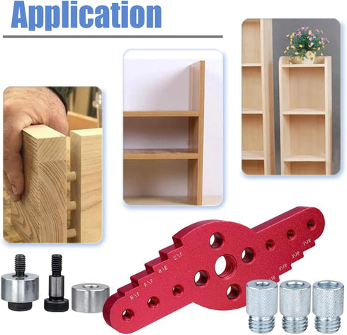 Mesee Vertical Pocket Hole Drilling Jig - 2-In-1 Woodworking Dowelling Jig Locator with Scriber